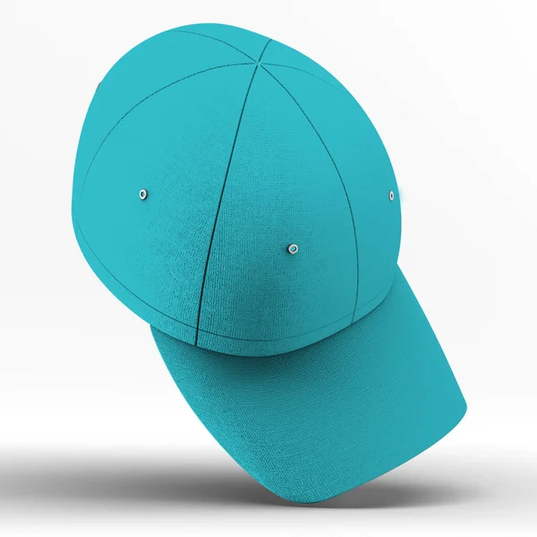 디자인 로고를 현실적으로 만들어 프론트 Fantastic Snapback Cap Mockup Blue — 스톡 사진
