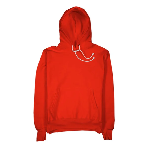 Een Schone Front View Awesome Hoodie Mockup Fusion Red Color — Stockfoto