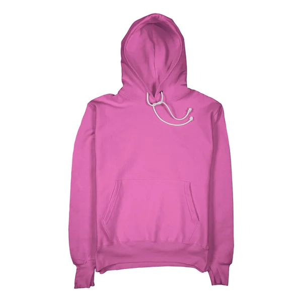 Een Schone Front View Awesome Hoodie Mockup Shell Pink Color — Stockfoto