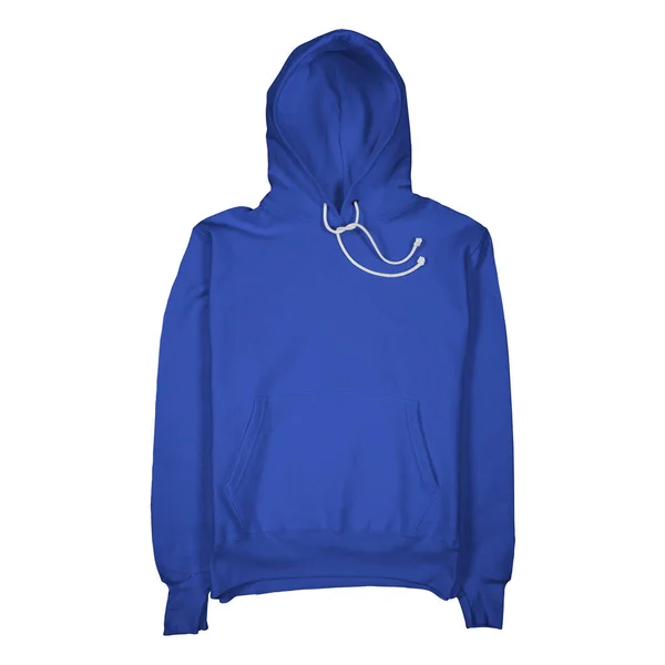 Een Schone Front View Awesome Hoodie Mockup Dazzling Blue Color — Stockfoto