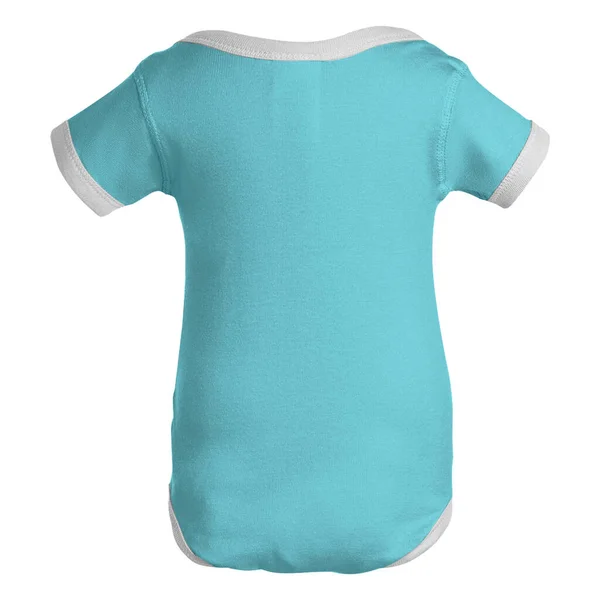 Tym Cute Baby Short Sleeves Onesie Mockup Angel Blue Color — Zdjęcie stockowe