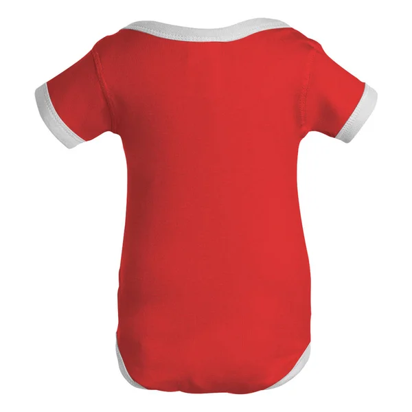 Cute Baby Short Sleeves Onesie Mockup Fusion Red 색상으로 귀하의 — 스톡 사진