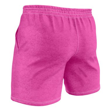 Bu Half Back Görünümü ile şık resimler çekin Mükemmel Mens Short Mockup in Shell Pink Rengi, müvekkiliniz hiç kaybetmedi.