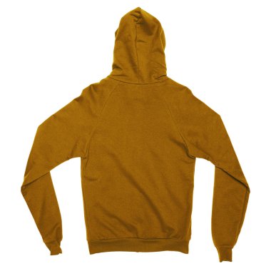 Gerçekçi bir Arka Görünüm Fevkalade Fermuarlı Kapüşonlu Sweatshirt Deri Kahverengi Renkli Moda Lüks bir tasarım sağlamanıza yardımcı olmak için