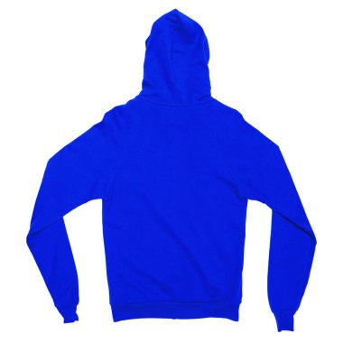 Gerçekçi bir Back View Fabulous Fermuarlı Kapüşonlu Sweatshirt Parlak Mavi Renkli, lüks bir tasarım sunmanıza yardımcı olacak.