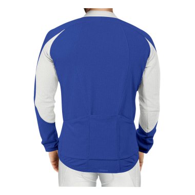 Yüksek çözünürlüklü Geri Görünüm Muhteşem Uzun kollu Jersey Parlak Mavi Renkli Moklisi tasarım fikirlerinizi daha değerli ve güzel bir şekilde sunmanıza yardımcı olur.