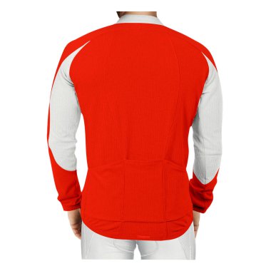 Yüksek çözünürlüklü Back View Muhteşem Adam Uzun kollu Jersey Füzyon Kırmızı Renkli Mockup tasarım fikirlerinizi daha değerli ve güzel sunmanıza yardımcı olur.
