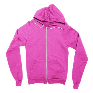 Tasarımlarınızı bu Ön Görünüm 'e ekleyin Muhteşem Fermuarlı Kapüşonlu Sweatshirt Mockup in Shell Pembe Rengi, ve her şey bitmiş olacak