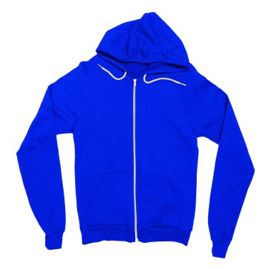 Tasarımlarınızı bu Ön Görünüm 'e ekleyin Muhteşem Fermuarlı Kapüşonlu Sweatshirt Şaşaalı Mavi Renkli, ve her şey bitmiş olacak