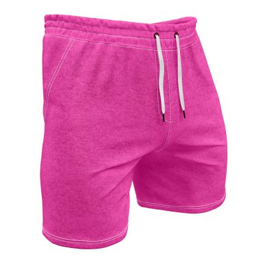 You do not have to be a designer, to make a lovely mockup, If you use this Half Front View Excellent Mens Short Mockup In Shell Pink Color.