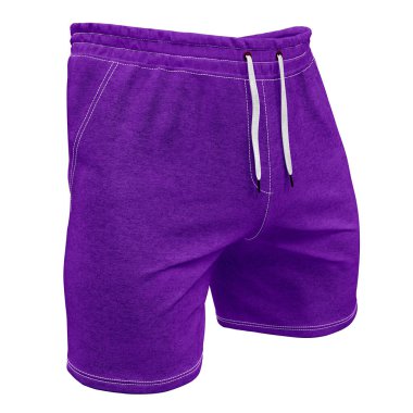 You do not have to be a designer, to make a lovely mockup, If you use this Half Front View Excellent Mens Short Mockup In Ultra Violet Color.