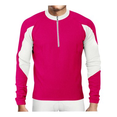 Use this Front View Awesome Man Longsleeve Jersey Mockup In Beetroot Purple Color, to make your design is displayed as effectively and more beautiful