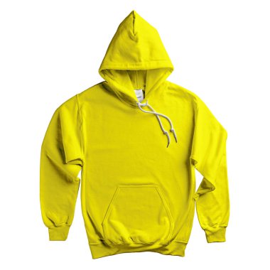 Paste your brand logo into this Popular Hoodie Mockup In Blazing Yellow Color and everything will look more real