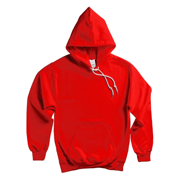 Paste your brand logo into this Popular Hoodie Mockup In Fusion Red Color and everything will look more real
