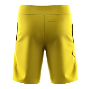 Daha harika tasarım ürünleri elde etmek için bu Arka Görünüm Muhteşem Erkekler Parlayan Sarı Renkte Kısa Moklenmeyi kullanın.