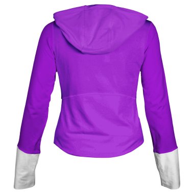 This Back View Awesome Female Zip Up Sweatshirt Mockup In Purple Vanity Color, can help you to implement your extraordinary designs.