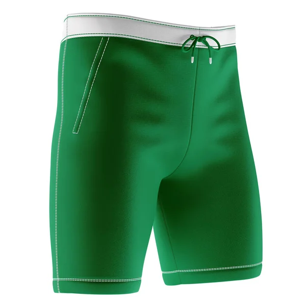 Tom Side View Awesome Mens Short Mockup Green Bee Color — Stockfoto
