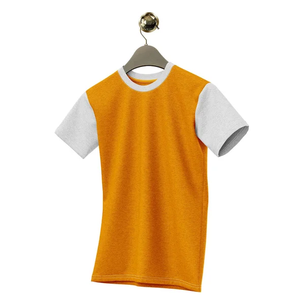 Pegue Belleza Diseño Esta Magnífica Camiseta Burla Percha Color Naranja — Foto de Stock
