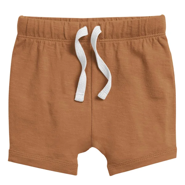 Use Este Branco Wonderful Baby Short Mockup Leather Brown Color — Fotografia de Stock