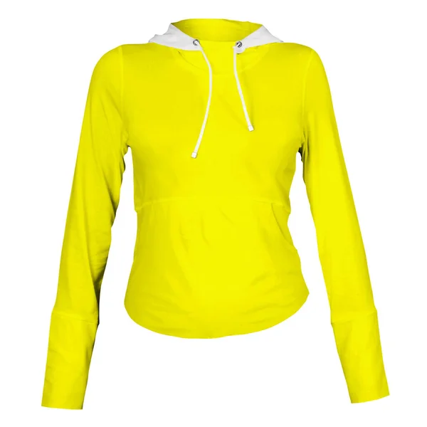 stock image A modern Front View Wonderful Female Hoodie Mockup In Pure Sunshine Color template to make your work more faster