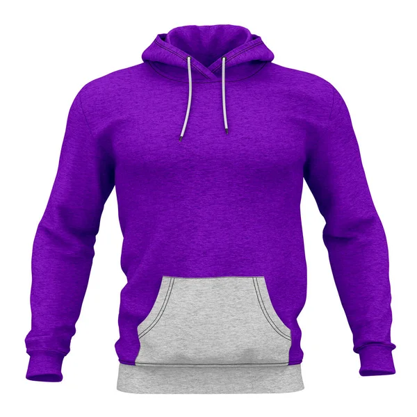 Wystarczy Umieścić Zdjęcie Tym Widoku Przodu Perfect Hoodie Mockup Purple — Zdjęcie stockowe