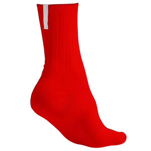 Met Deze Back View Beauty Sock Mockup Empire Red Color — Stockfoto