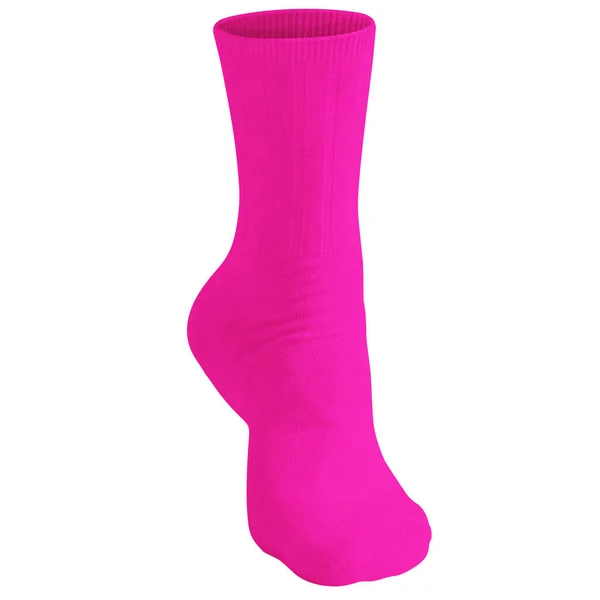 Use Front View Beauty Sock Mockup Rose Pink Color Everything — Stock Photo, Image