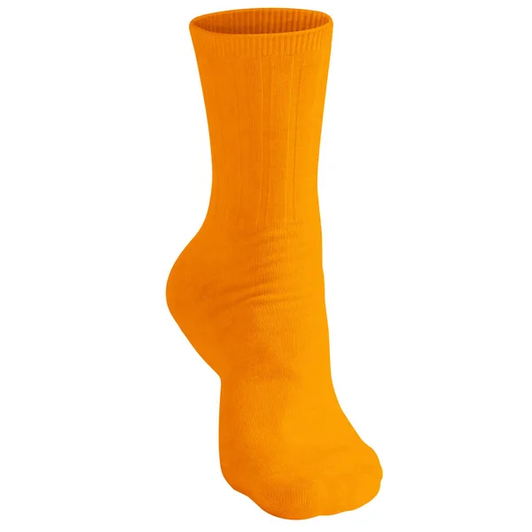 Použijte Tento Pohled Zepředu Beauty Sock Mockup Flame Orange Color — Stock fotografie