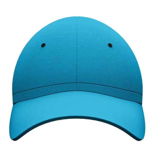 You can make your logo design more beautiful with this Front View Simple Baseball Hat Mockup In Cyan Blue Color