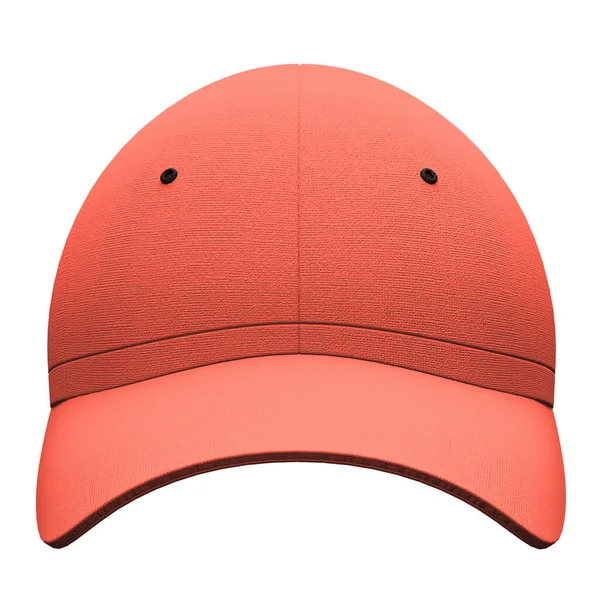 프론트 Simple Baseball Hat Mockup Persimmon Orange Color 디자인을 아름답게 — 스톡 사진