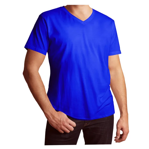 Cole Seu Logotipo Design Para Este Maravilhoso Mockup Camiseta Masculina — Fotografia de Stock