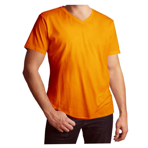 Cole Seu Logotipo Design Para Este Maravilhoso Mockup Camiseta Masculina — Fotografia de Stock
