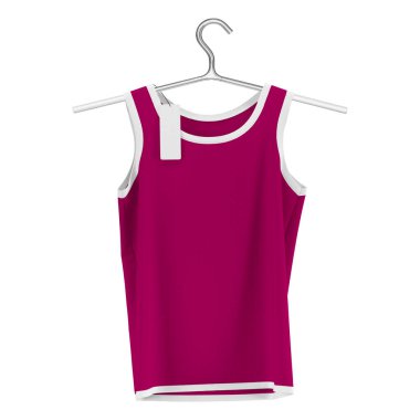 Mistik Magenta Rengi Askıda asılı bu harika Tank Top Mockup 'la tasarımınızı daha lüks hale getirin.