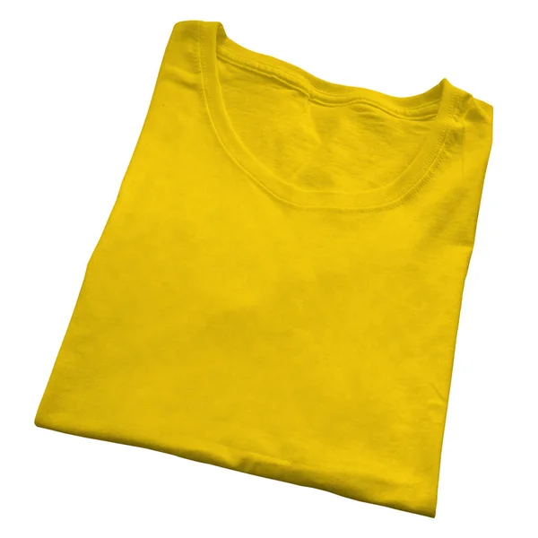 디자인을 아름답게 수있습니다 Folded View Impressive Female Shirt Mockup Golden — 스톡 사진