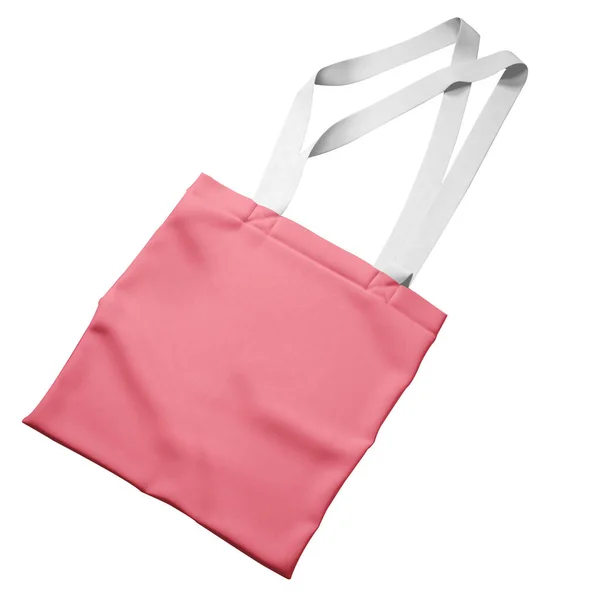 Félelmetes Cotton Bag Mockup Geranium Pink Color Egy Tökéletes Jelenetet — Stock Fotó
