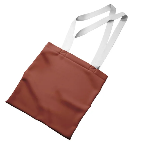 Ten Niesamowity Bawełniany Bag Mockup Russet Brown Color Daje Doskonałą — Zdjęcie stockowe