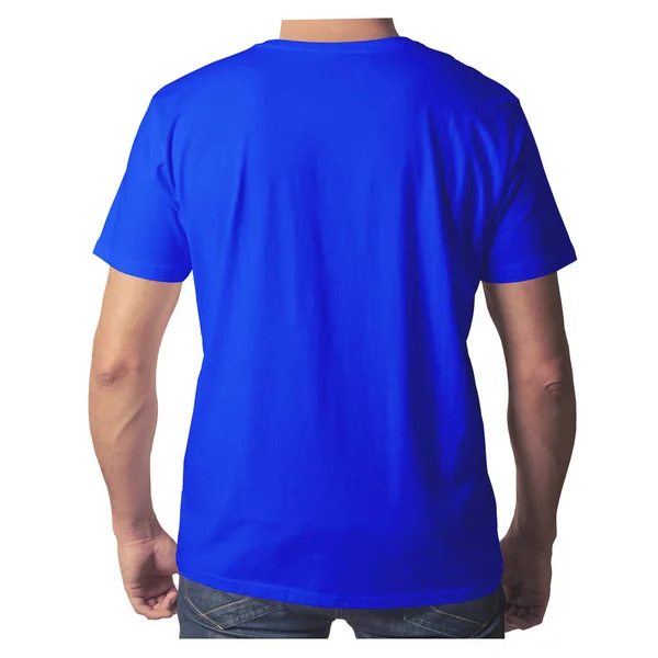 Mit Diesem Künstlerischen Herren Shirt Mockup Vibrant Blue Color Können — Stockfoto