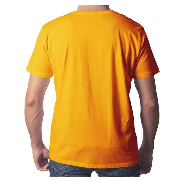 Mit Diesem Künstlerischen Herren Shirt Mockup Flame Orange Color Von — Stockfoto