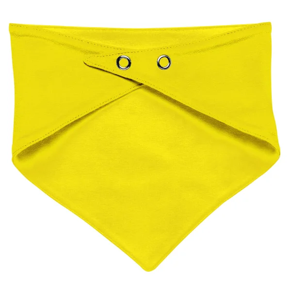 現実的なバックビュー幻想的な赤ちゃんスカーフモックアップあなたが豪華なデザインを提供するのを助けるために黄色の色を漂白 — ストック写真