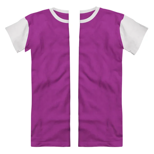 Una Maglietta Cotone Impressionante Alta Risoluzione Mockup Nel Colore Viola — Foto Stock