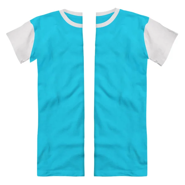 Nagy Felbontású Csodálatos Cotton Shirt Mockup Peacock Blue Color Hogy — Stock Fotó