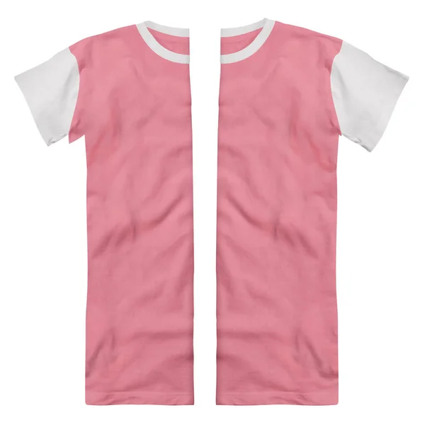 Una Maglietta Cotone Impressionante Alta Risoluzione Mockup Colore Rosa Geranio — Foto Stock