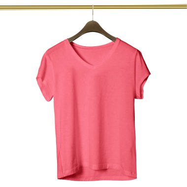 Tasarım fikirlerinizi bu V yaka tişörtle daha hızlı ve daha güzel yapın. Sardunya Pembe Askılı Tişört.