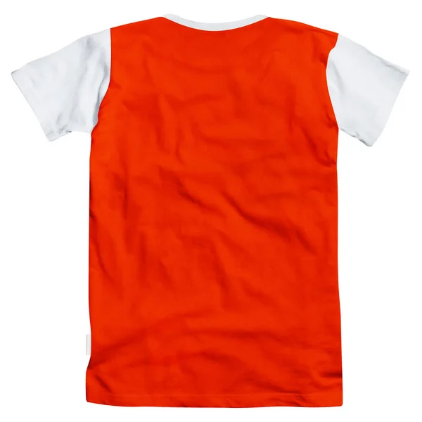 Just Place Your Picture Back View Artistic Shirt Mockup Orange — Stock Photo, Image