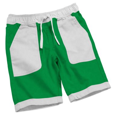 Muhteşem tasarımınızı ya da logonuzu bu Ön Görünüm ile gösterin Tatlı Pamuk Kısa Moda Orman Yeşili Rengi