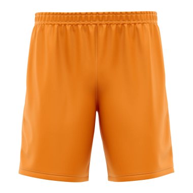 Tasarım sürecinizi daha hızlı ve daha çarpıcı kılmak için bu Ön Görünüm Popüler Futbol Şortlarını Alev Turuncusu Rengi ile modelleyin.
