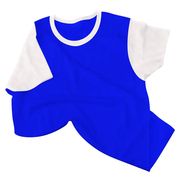 Diese Hochauflösende Frontansicht Fantastisches Shirt Mockup Marine Blue Color Macht — Stockfoto