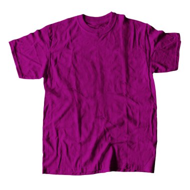 Şatafatlı bir tasarım için çarpıcı mor renkte gerçekçi bir tişört.