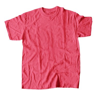 Geranium Pembe renkli, gerçekçi bir T-Shirt Mockup size lüks bir tasarım sunar.