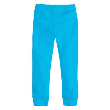 Just place your picture on this Lovely Kids Trousers Mockup In Peacock Blue Color, and your products will be ready to be advertised